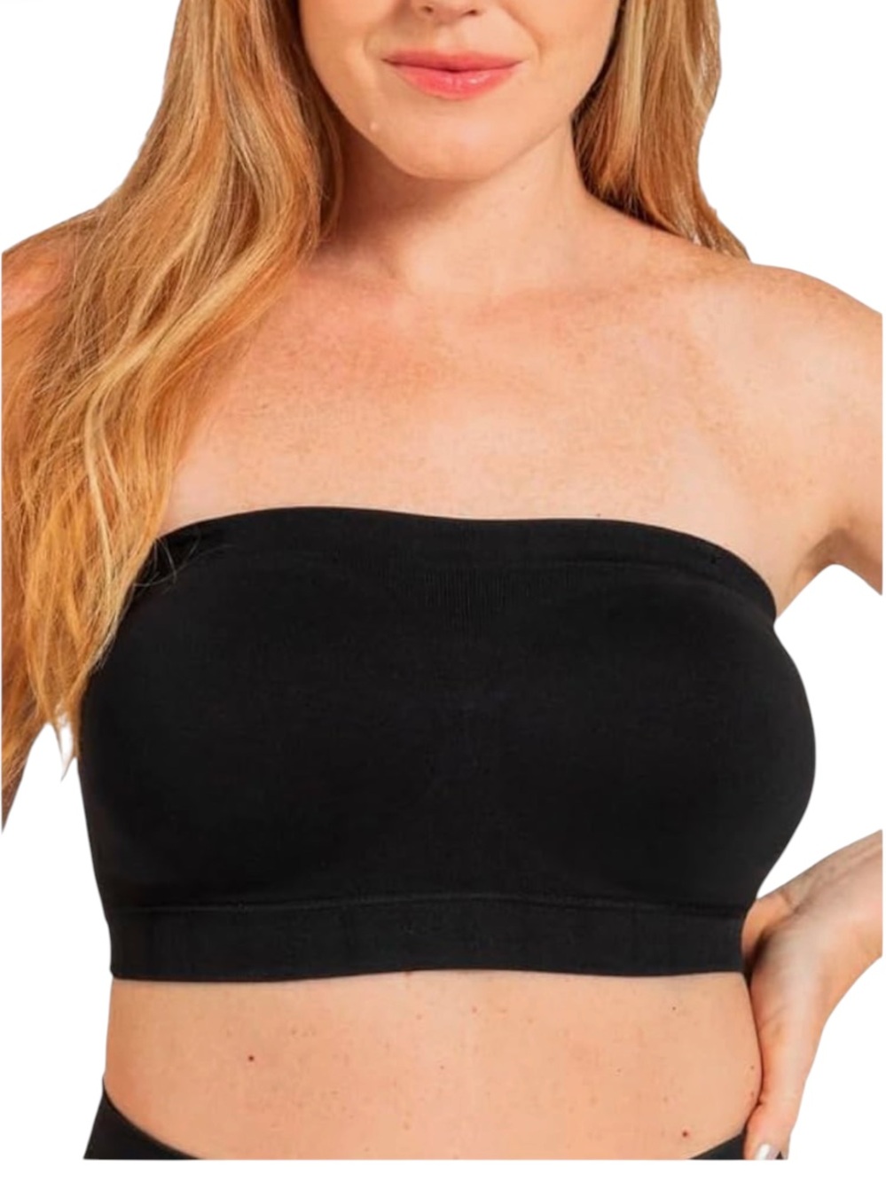 TrueKind Shapermint Black Strapless Bandeau Bra Size XL NWT (No straps)